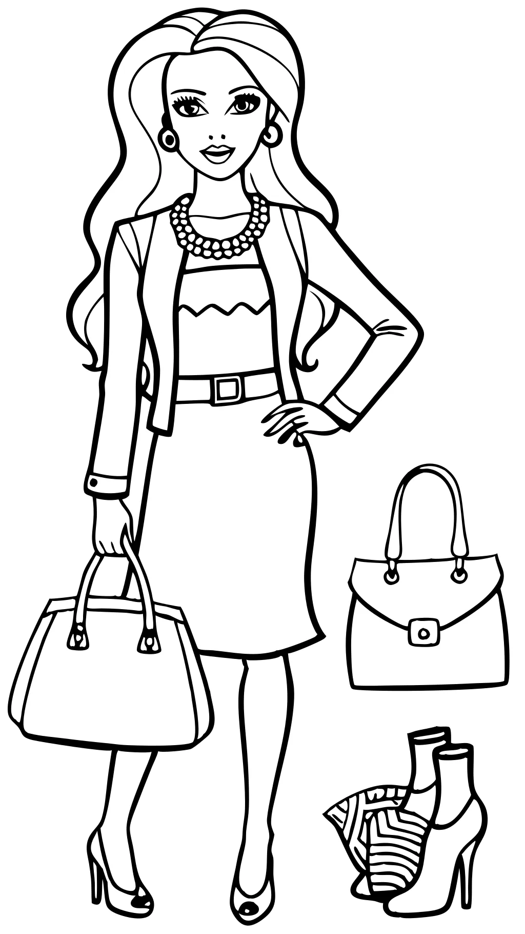 coloriage de la mode Barbie imprimable